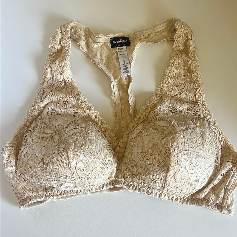 Cosabella Cream Lace Bra with Underwire Support